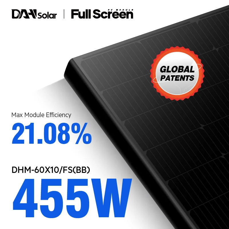 DAH Solar Solarmodul DHM-60X10/FS(BB) 455W - Art. 197279