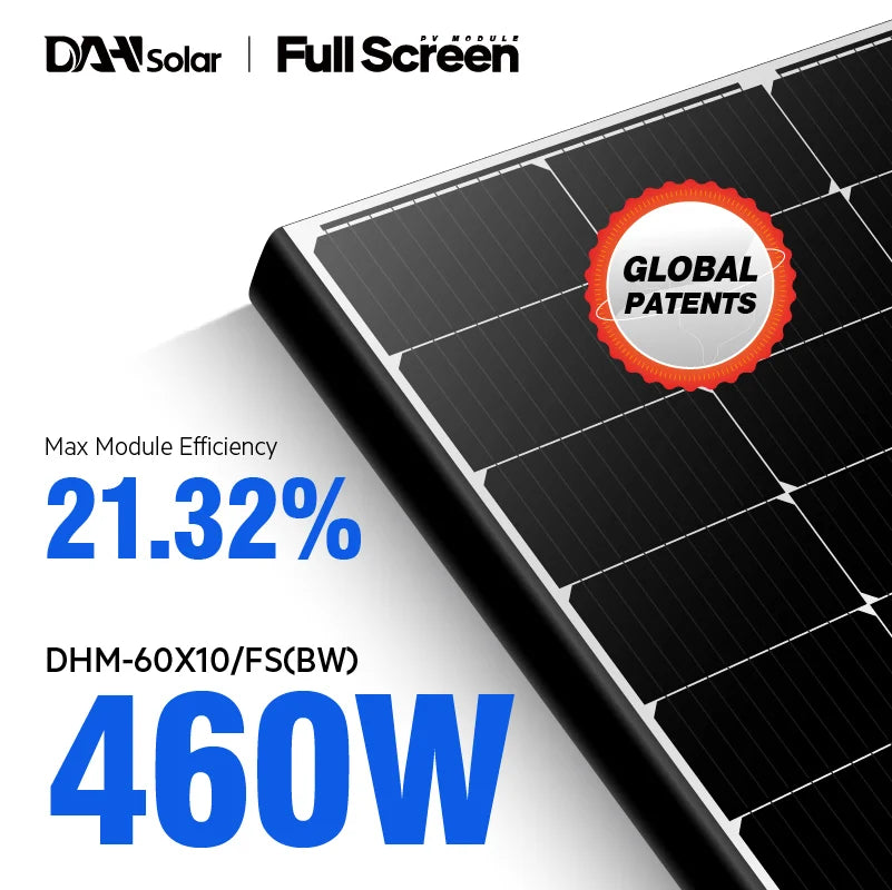 DAH Solar Solarmodul DHM-60X10/FS(BW) 460W - Art. 193150