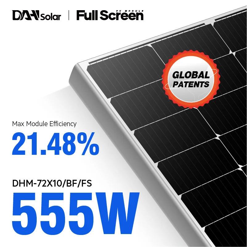 DAH Solar Solarmodul DHM-72X10/BF/FS 555W - Art. 192544