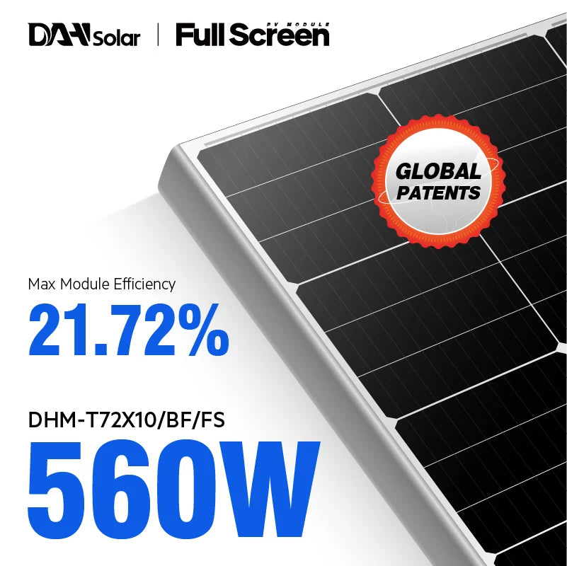 DAH Solar Solarmodul DHM-T72X10 BF FS-550W - Art. 197280