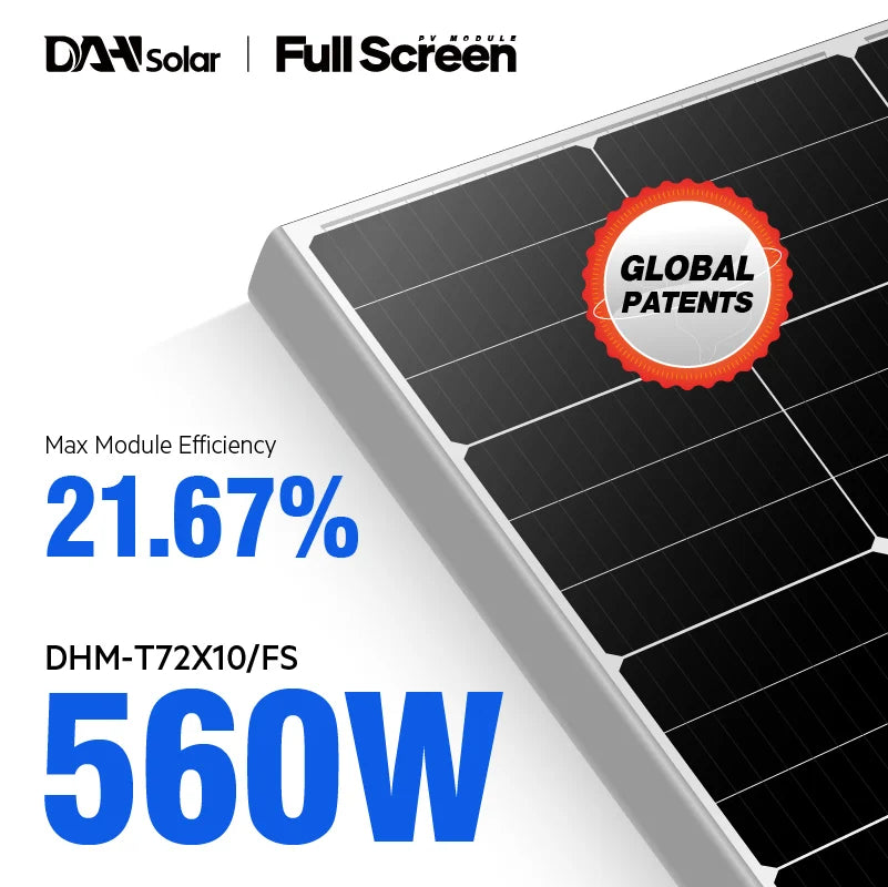 DAH Solar Solarmodul DHM-T72X10/FS 555W - Art. 194846