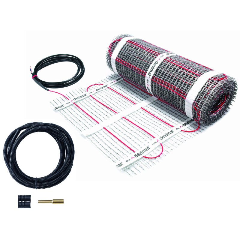 DEVI Dünnbettheizmatte DEVImat 100W/qm 1,0qm 0,5x2,0m selbstkle