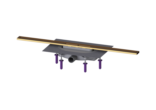 Duschrinne Linearis Infinity 60 L: 800 mm, DN 40, Bronze, geb., Megastop