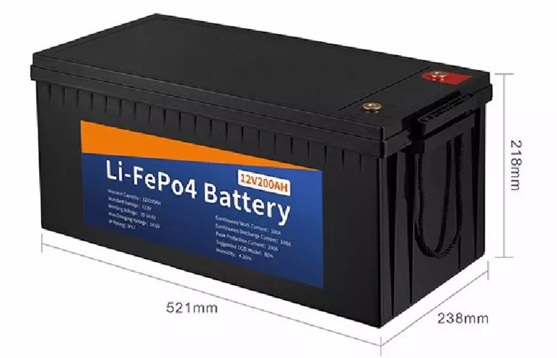 E-AblePower 12V200Ah Lithium-Batterie LiFePo4 2.56 kWh