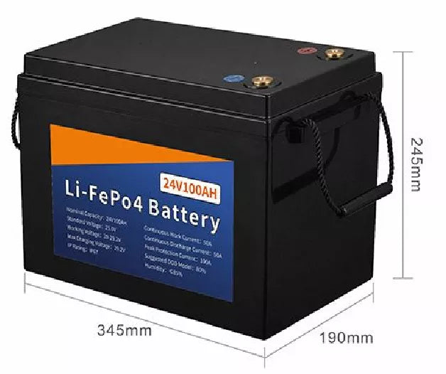 E-AblePower 24V100Ah Lithium-Batterie LiFePo4 2.56 kWh