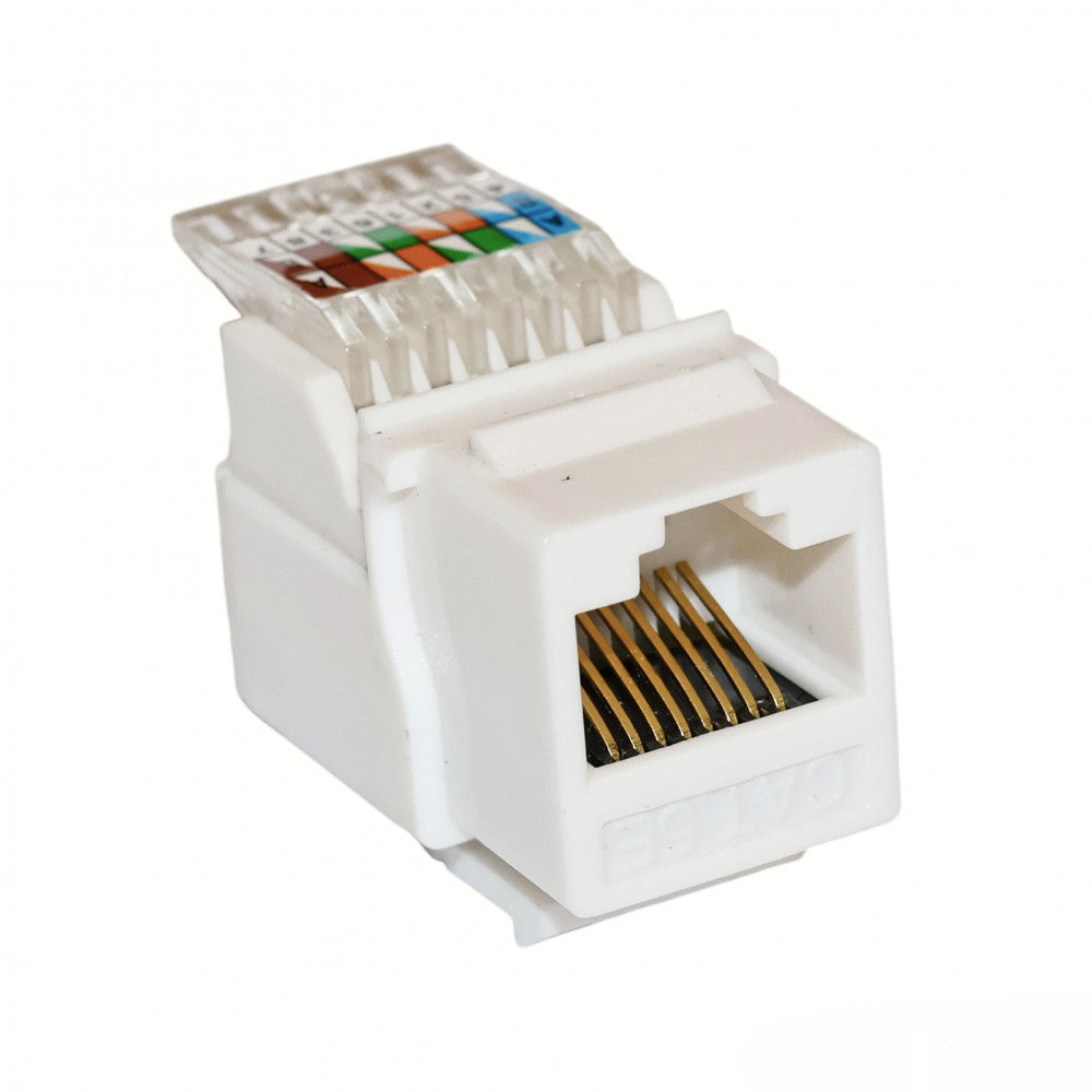 EMITER Zubehör KeyStone RJ45 UTP, kat.5e, Slim Weiß