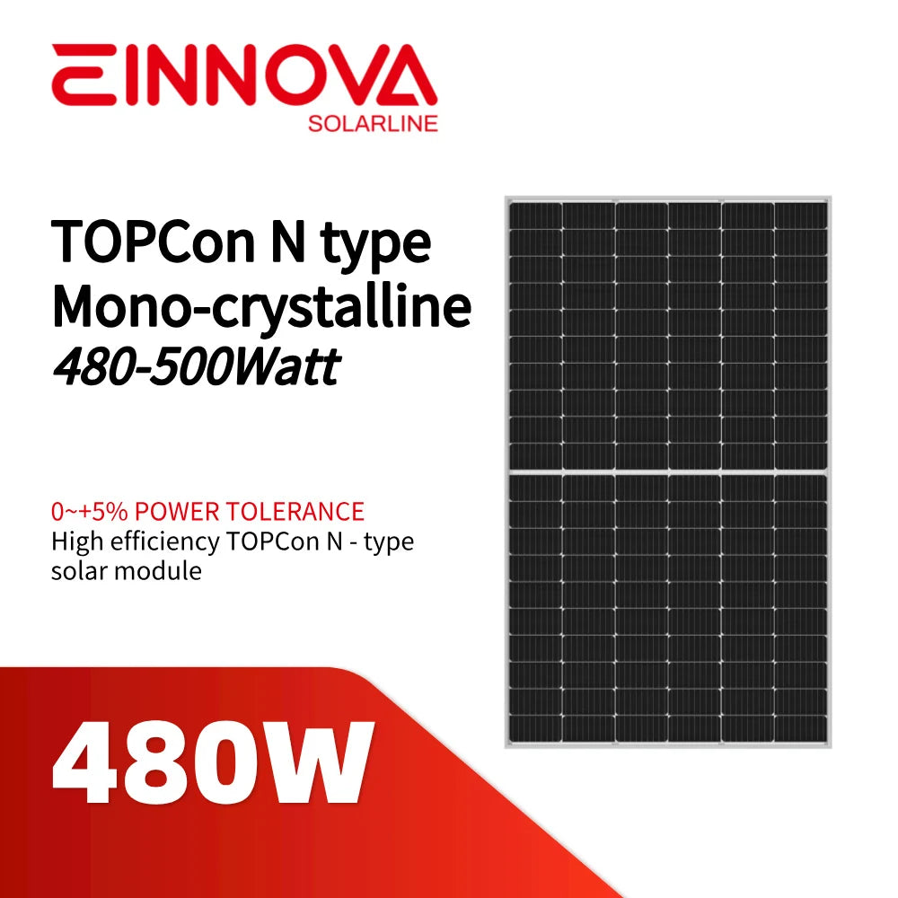 Einnova Solarline Energy Corp. Limited - Solarmodul - ESM 480-500T silver ESM-500T - Art. 223650