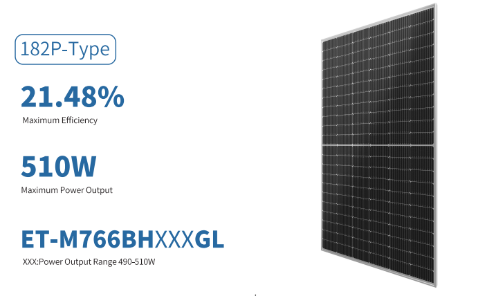 Wuxi Elite Solar Power Holding Pte. Ltd. - Solarmodul - ET-M766BH490-510GL ET-M766BH500GL - Art. 234073