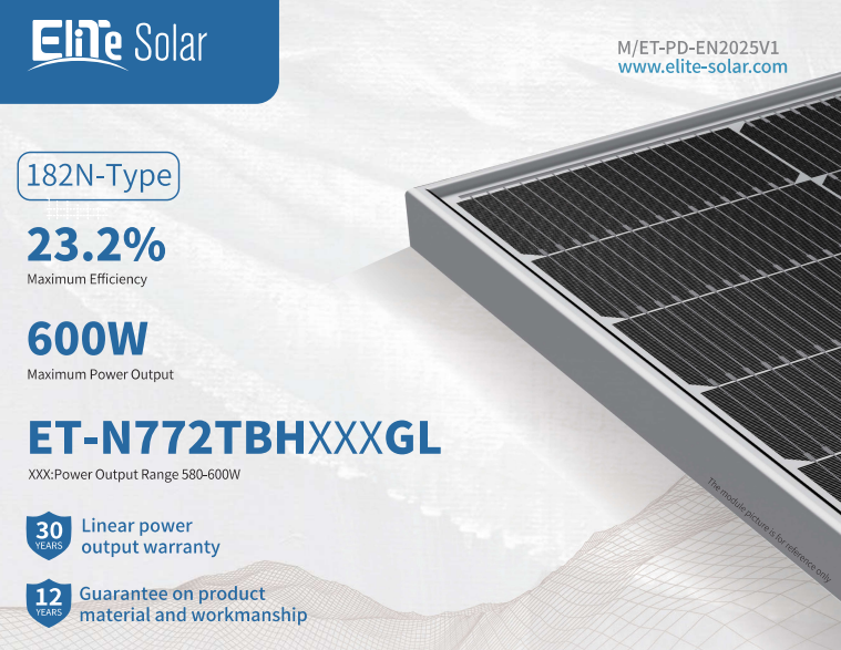 Wuxi Elite Solar Power Holding Pte. Ltd. - Solarmodul - ET-N772TBH580-600GL ET-N772TBH585GL - Art. 234141