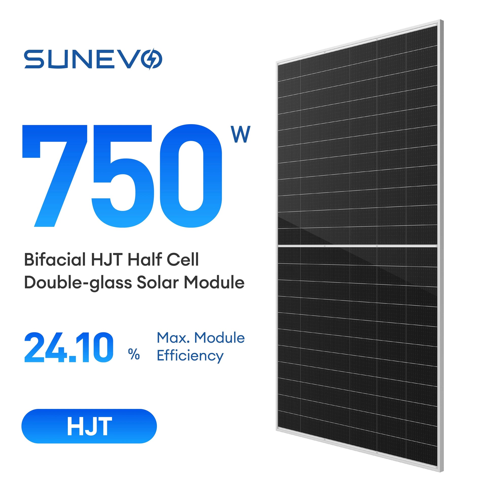 SunEvo Solar Co., Ltd. - Solarmodul - EVO6N 730W-750W N Type HJT Bifacial Double-glas... SE6-66HBD-735M - Art. 222238