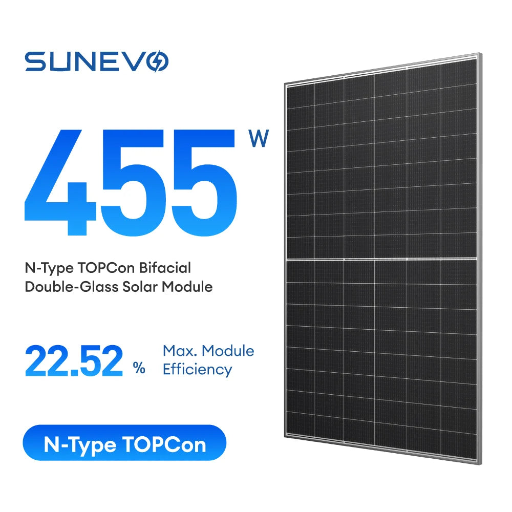 SunEvo Solar Co., Ltd. - Solarmodul - EVO 6R 435-455W N Type TOPCon Bifacial Double-g... SE6R-48HBD-440M - Art. 222067