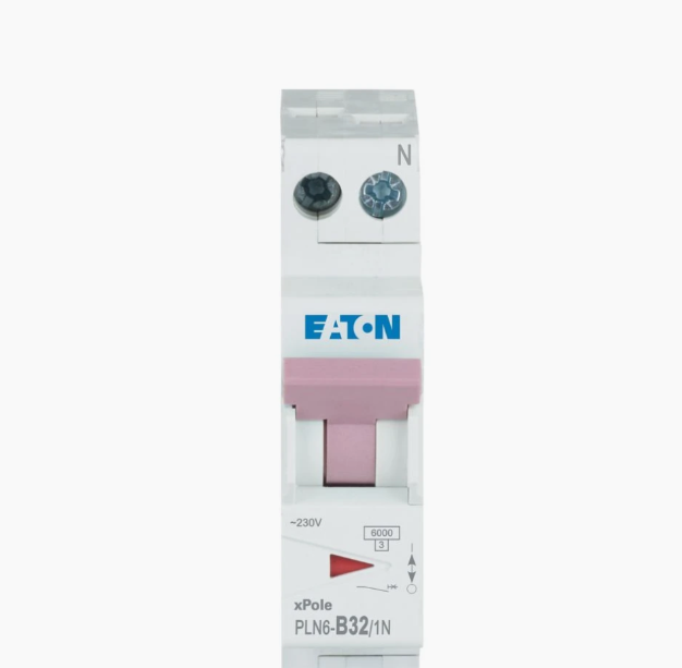 Eaton Leitungsschutzschalter (MCB) PLN6 B-kar. 32A 2P einschl. N 18mm