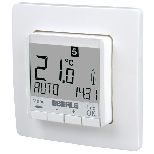 Eberle UP-Uhrenthermostat FIT3Rw 1W 5-30Grad Beleuchtung: weiss