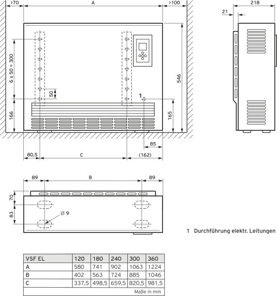 Vaillant Electro-Speicherheizgerät VSF 180/5 Flachbaur. elektron Laderegler
