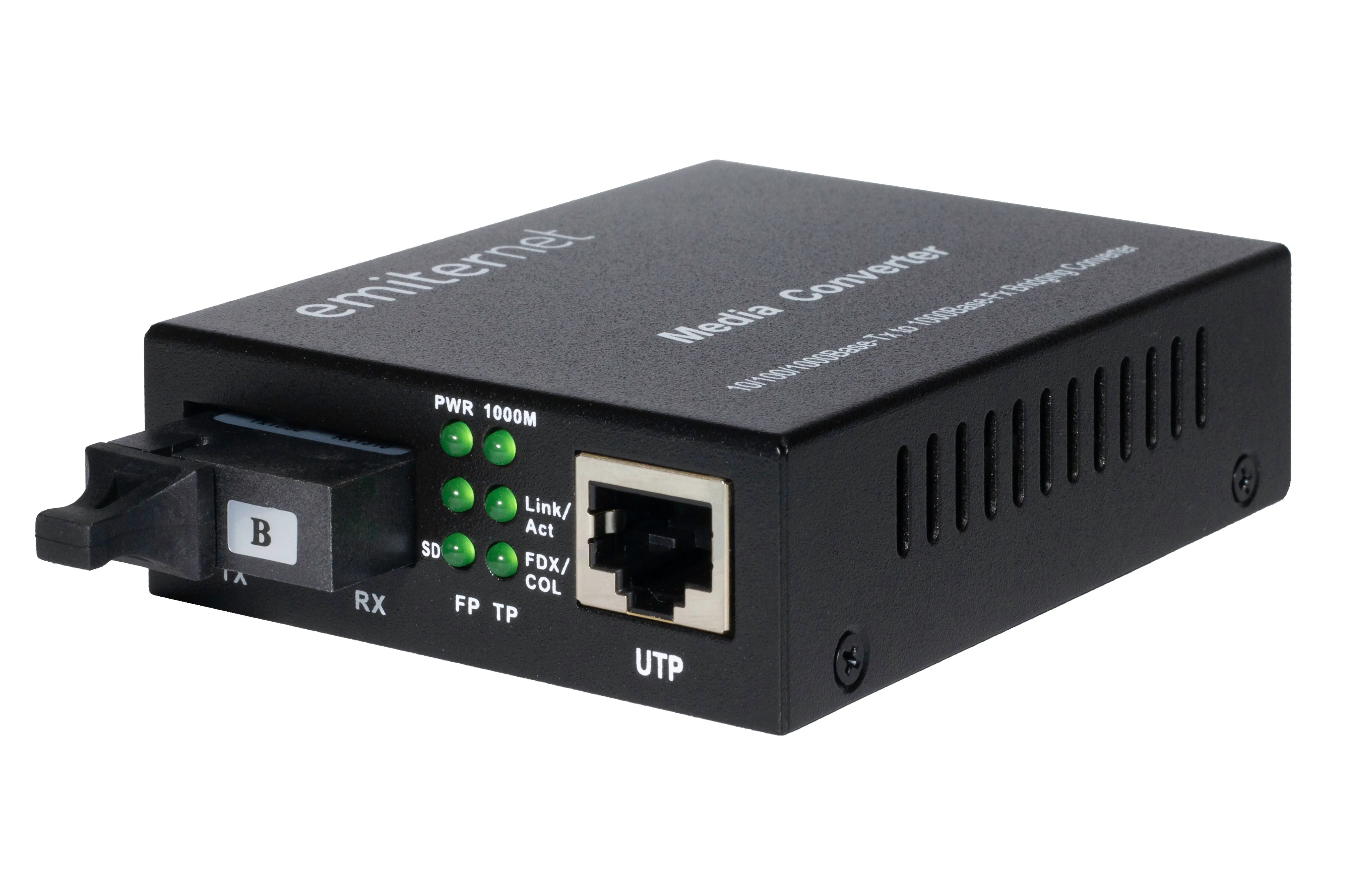 Emiter Glasfaserkonverter WDM Ethernet 10/100/1000 Mbps RJ45 / 1xSC SM 9/125 (Tx 1550nm / Rx 1310nm) 20km
