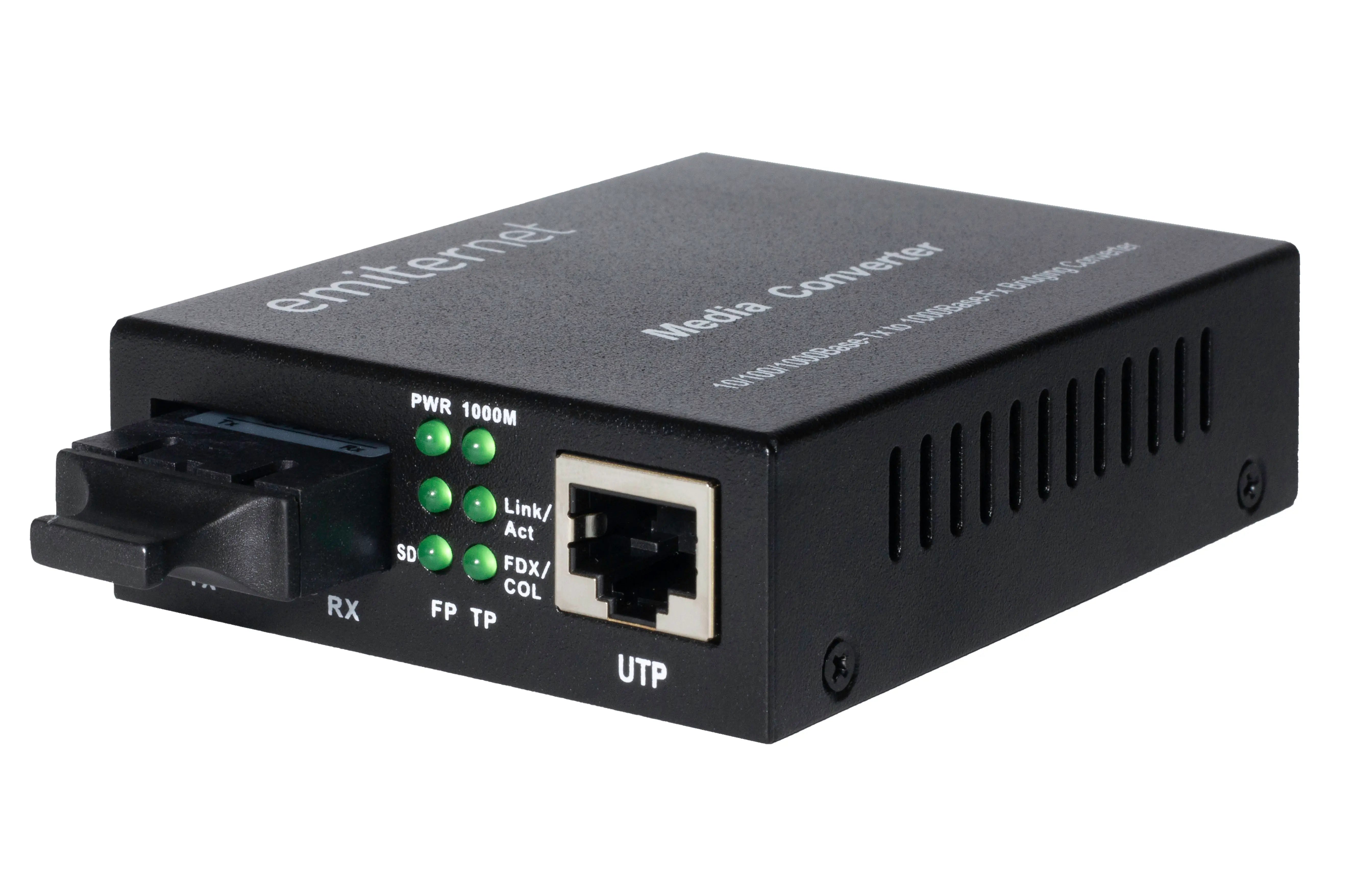 Emiter Glasfaserkonverter WDM Ethernet 10/100/1000 Mbps RJ45 / 2xSC SM 9/125 20km
