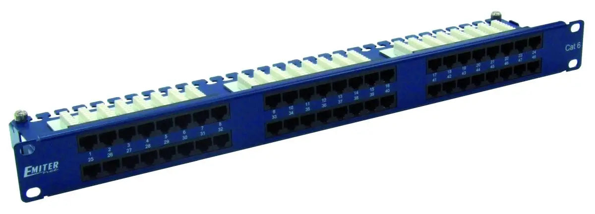 Emiter Patchpaneel 19" 1u 48 Ports UTP Kat.6 Typ Krone LSA