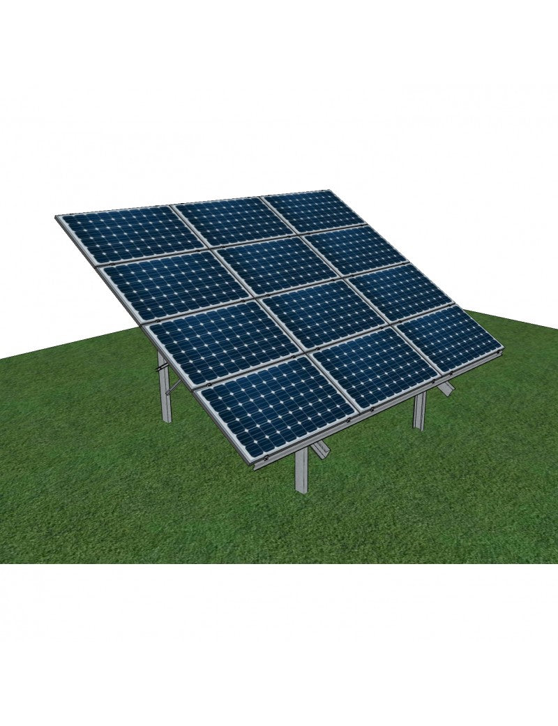 Energy5 Bodenaufbau mit Doppelstützen 4x3 hotizontal