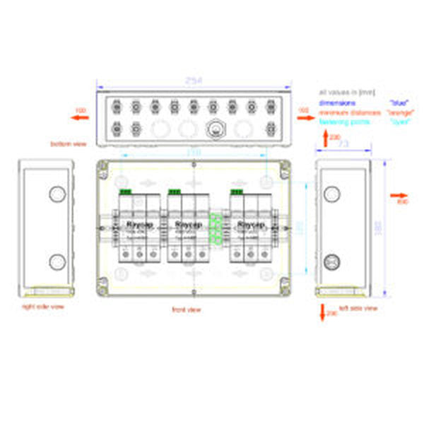 Enwitec Generatoranschlusskasten S-1000-3x1R-X-BC-PC-1.0 MC4