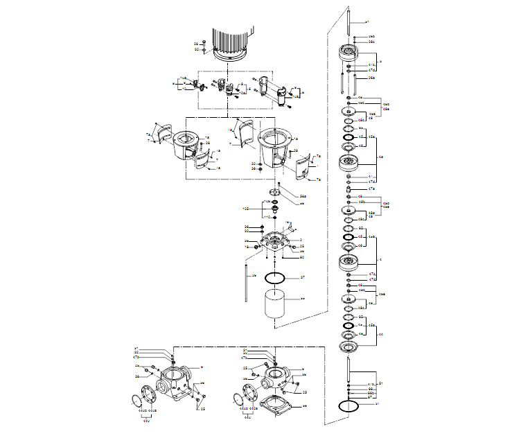 GRUNDFOS Kreiselpumpe CR 32-5-2 A-F-A-E-HQQE - Art. 96122014