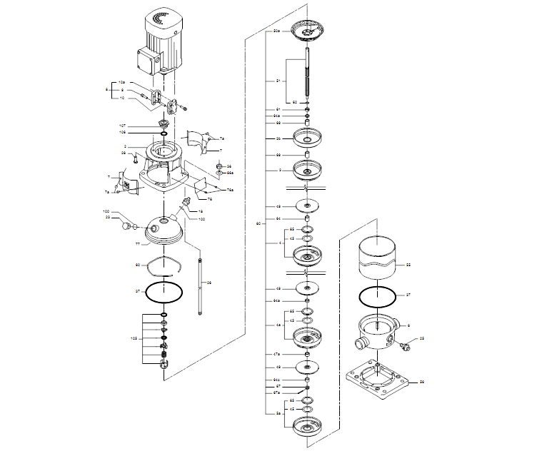 GRUNDFOS Kreiselpumpe CRT 2-2 A-P-A-E-AUUE - Art. 96100301