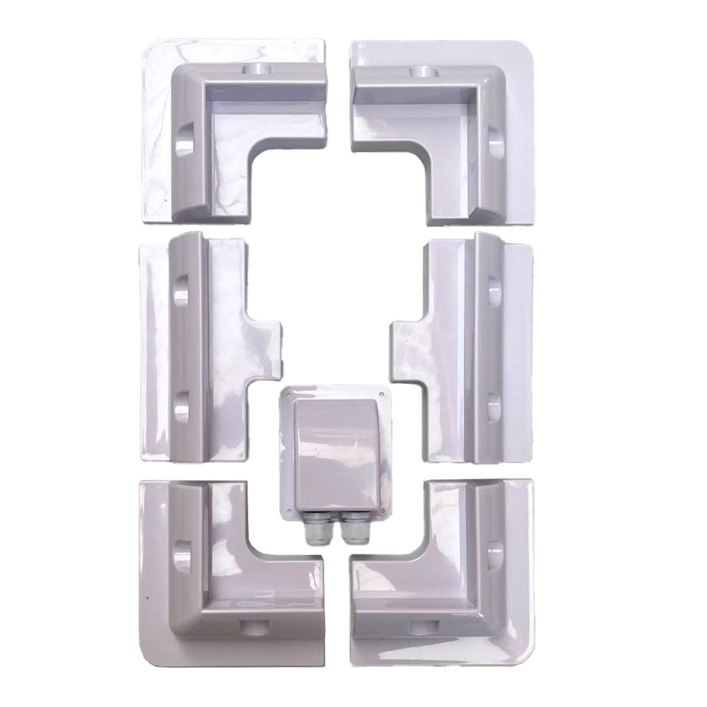 Eleksol Estructura Caravana (Blanco): 1x Panel + pasacables estanco
