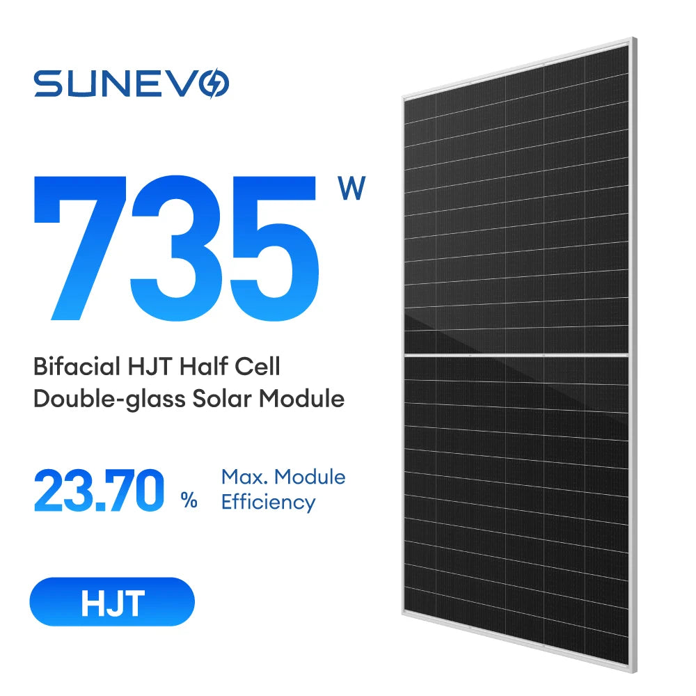 SunEvo Solar Co., Ltd. - Solarmodul - Evo6N SE6-66HBD 700-735W Bifacial HJT Solar Panel SE6-66HBD 725W - Art. 232294