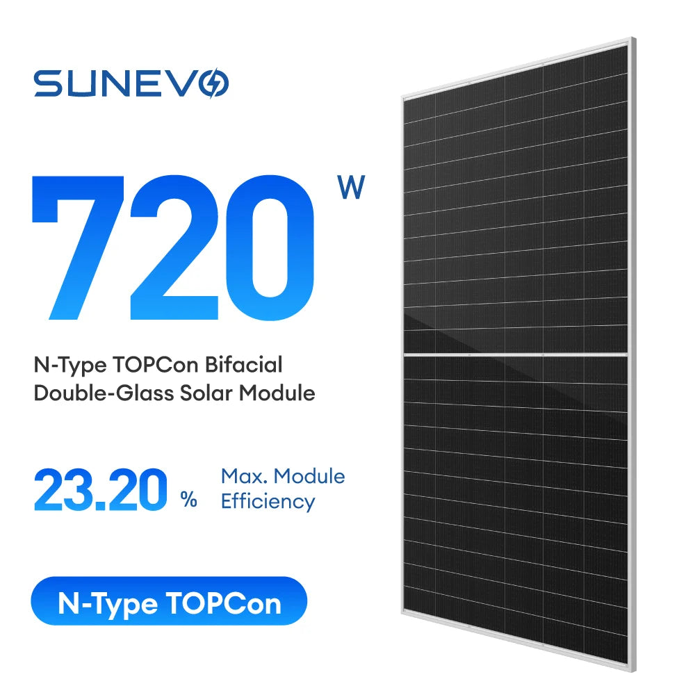SunEvo Solar Co., Ltd. - Solarmodul - Evo6 SE6-66HBD 700-720W Normal/ Bifacial Dual G... SE6-66HBD 715W - Art. 213464
