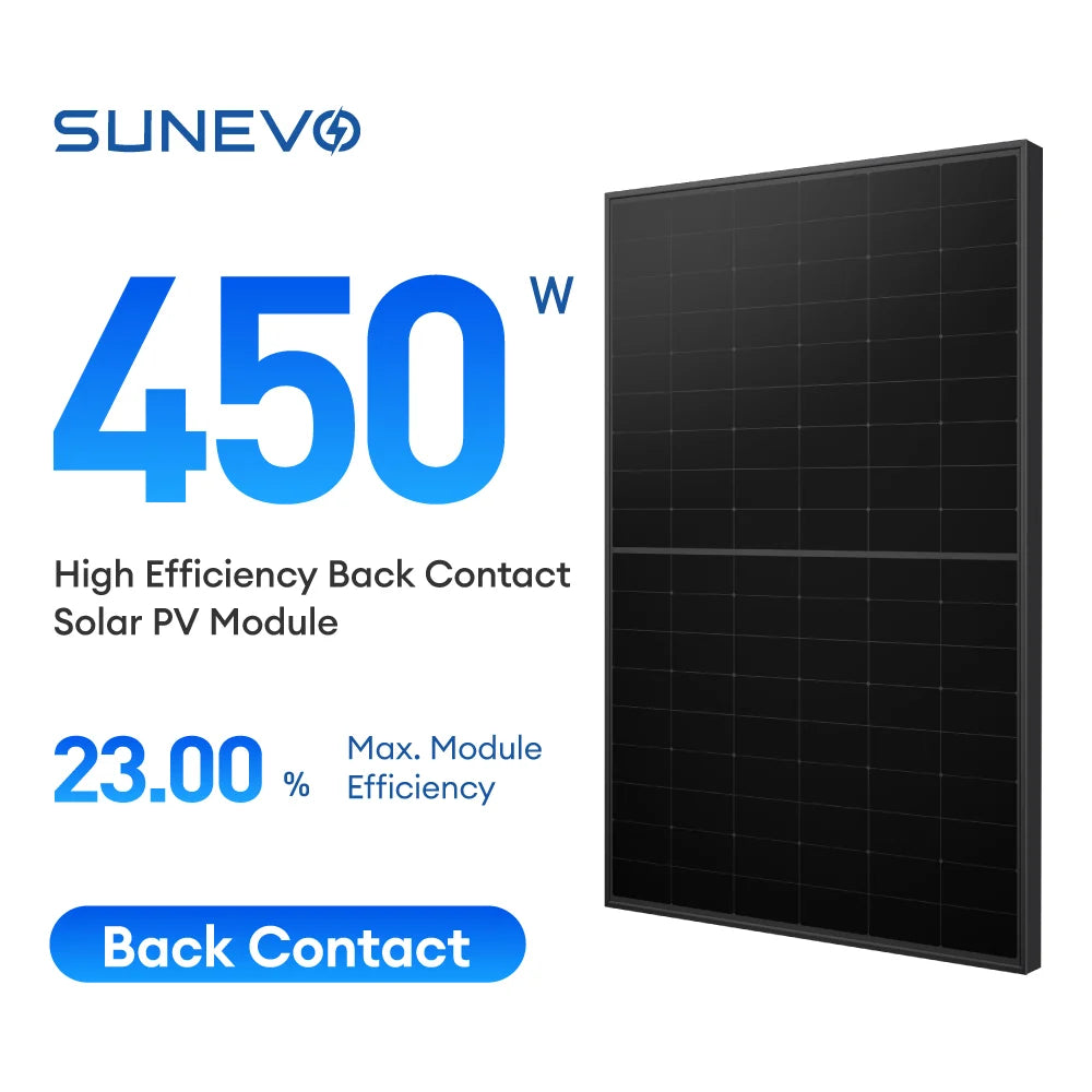 SunEvo Solar Co., Ltd. - Solarmodul - EvoB SE5-54HBC 420-455W Normal/Ultra Black Back... SE5-54HBC 455W - Art. 213451