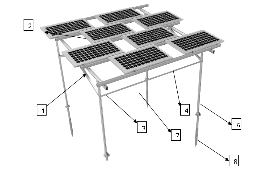 Xiamen Grengy Photovoltaic Technology Co., Ltd. - Montagesysteme - Farm gantry Farm gantry - Art. 4208