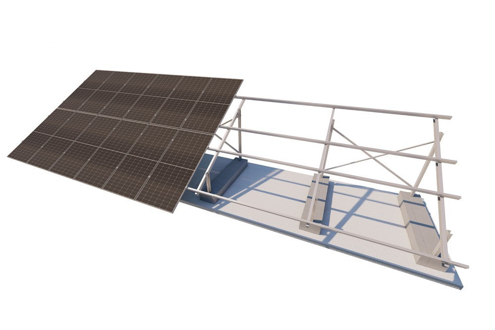 Alkor Alüminyum Enerji İnşaat San. ve Tic. A.Ş. - Montagesysteme - Fixed Angle - 2 Vertical Panels on Concrete 2 Vertical Panels on Concrete - Art. 10693