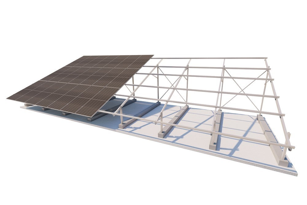 Alkor Alüminyum Enerji İnşaat San. ve Tic. A.Ş. - Montagesysteme - Fixed Angle - 3 Vertical Panels on Concrete 3 Vertical Panels on Concrete - Art. 10695