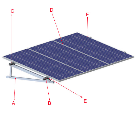 Jiangsu Evergreen Solar New Energy Technology Co., Ltd. - Montagesysteme - Flat Concrete Roof Mounting System Flat Concrete Roof Mounting System - Art. 8917