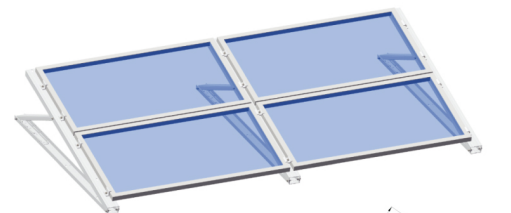Xiamen Art Sign Co., Ltd. - Montagesysteme - Flat Roof - C Profile Triangle Kit Flat Roof - C Profile Triangle Kit - Art. 2101