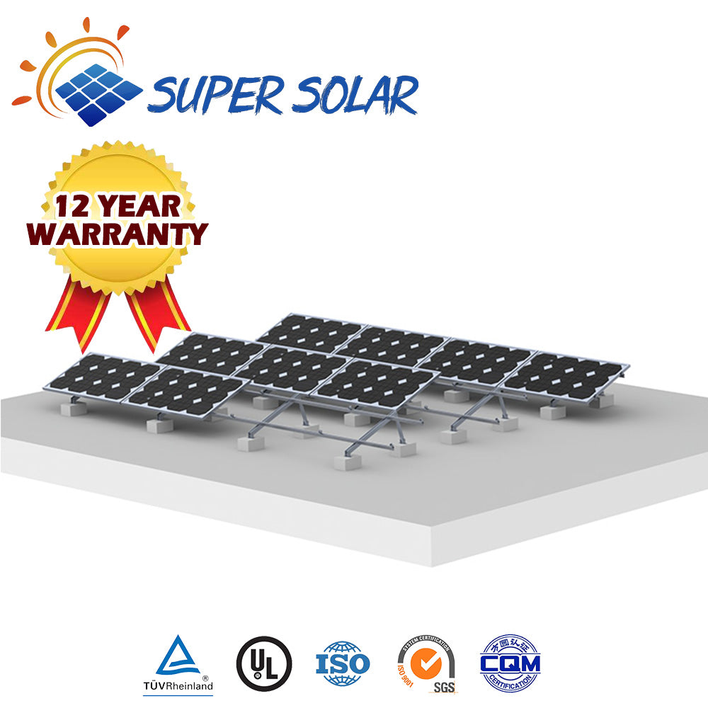 Fujian Super Solar Energy Technology Co., Ltd. - Montagesysteme - Flat Roof Solar Mounting Ballasted Flat Roof Solar Mounting - Art. 5481