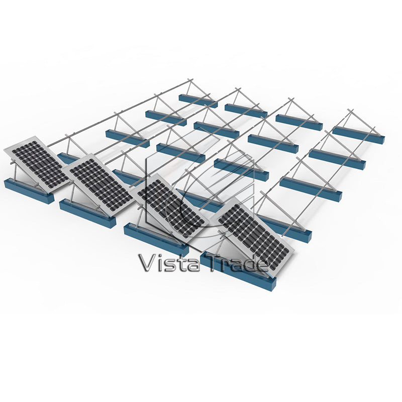 Xiamen Vista International Trade Co., Ltd. - Montagesysteme - Flat Roof Triangle Ballasted Solar Mounting Rack Flat Roof Triangle Ballasted Solar Mounting Rack - Art. 10577