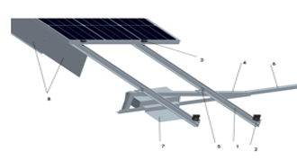 Xiamen Photons Solar Technology Co., Ltd. - Montagesysteme - Flat roof Triangle rack flat roof mounting - Art. 7111