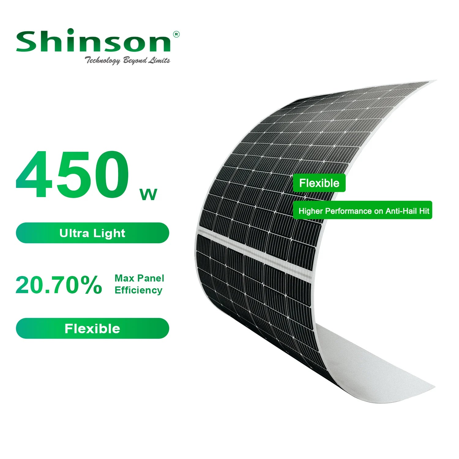 Shinson Technology Co., Ltd. - Solarmodul - Flexible 450Wp light PV Module SSL450-60CW - Art. 208639