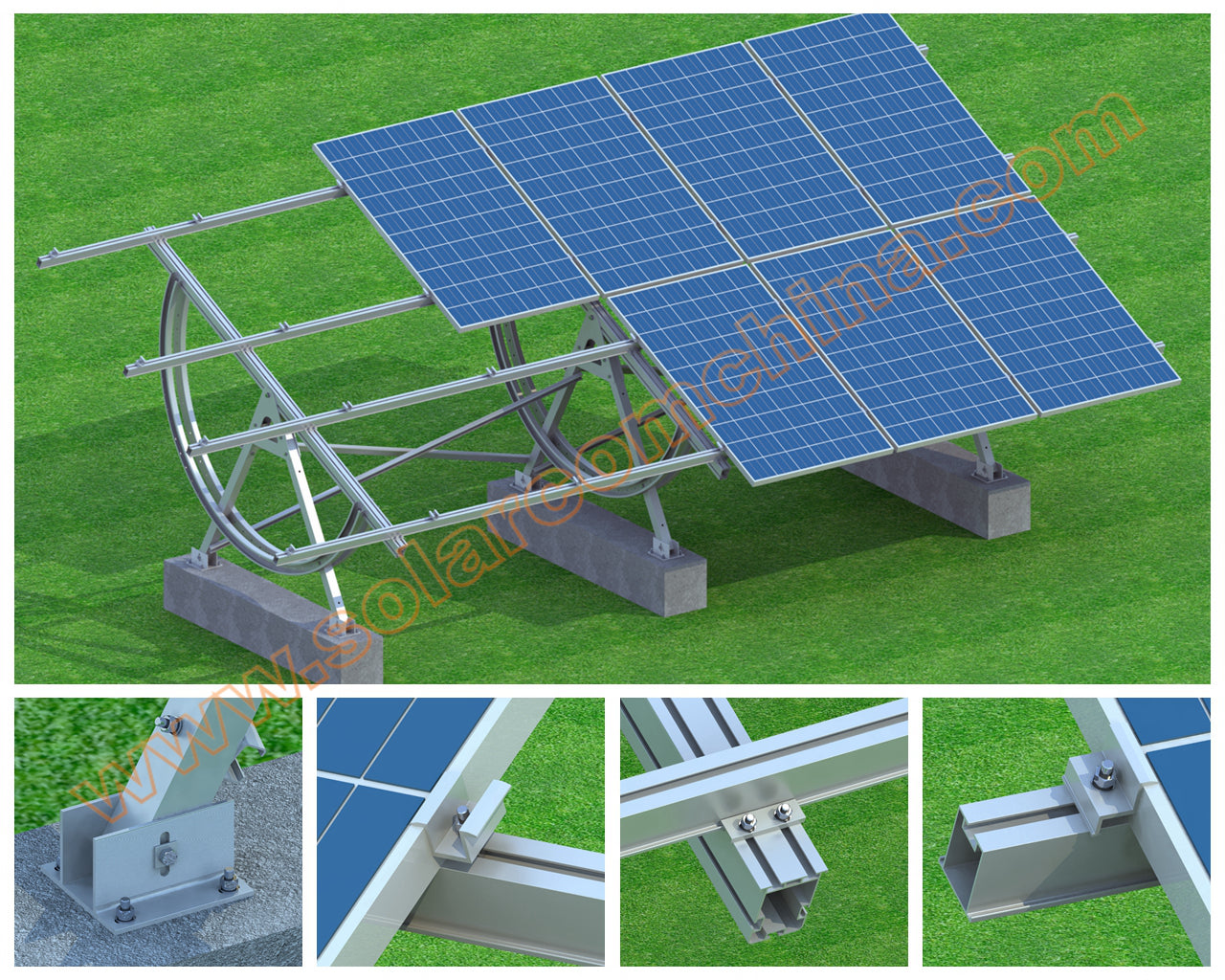 Shaoxing City Solarcom Solar Equipment Co., Ltd. - Montagesysteme - Fully Adjustable ground mounting system SC-VGP2 - Art. 3961