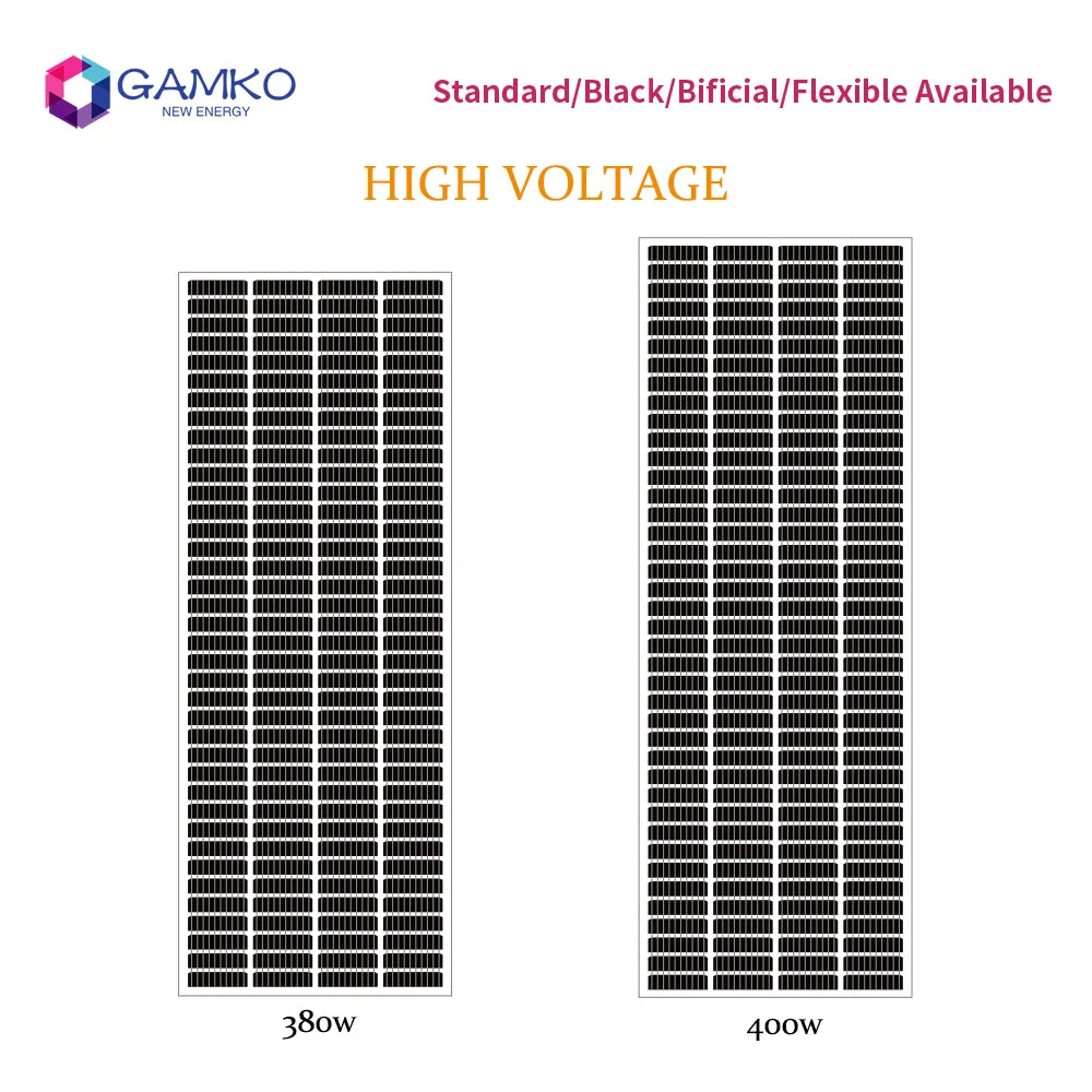 Nantong Gamko New Energy Co., Ltd. - Solarmodul - GKA210M 380-400W Black/Bifacial/Flexible 400A - Art. 214602