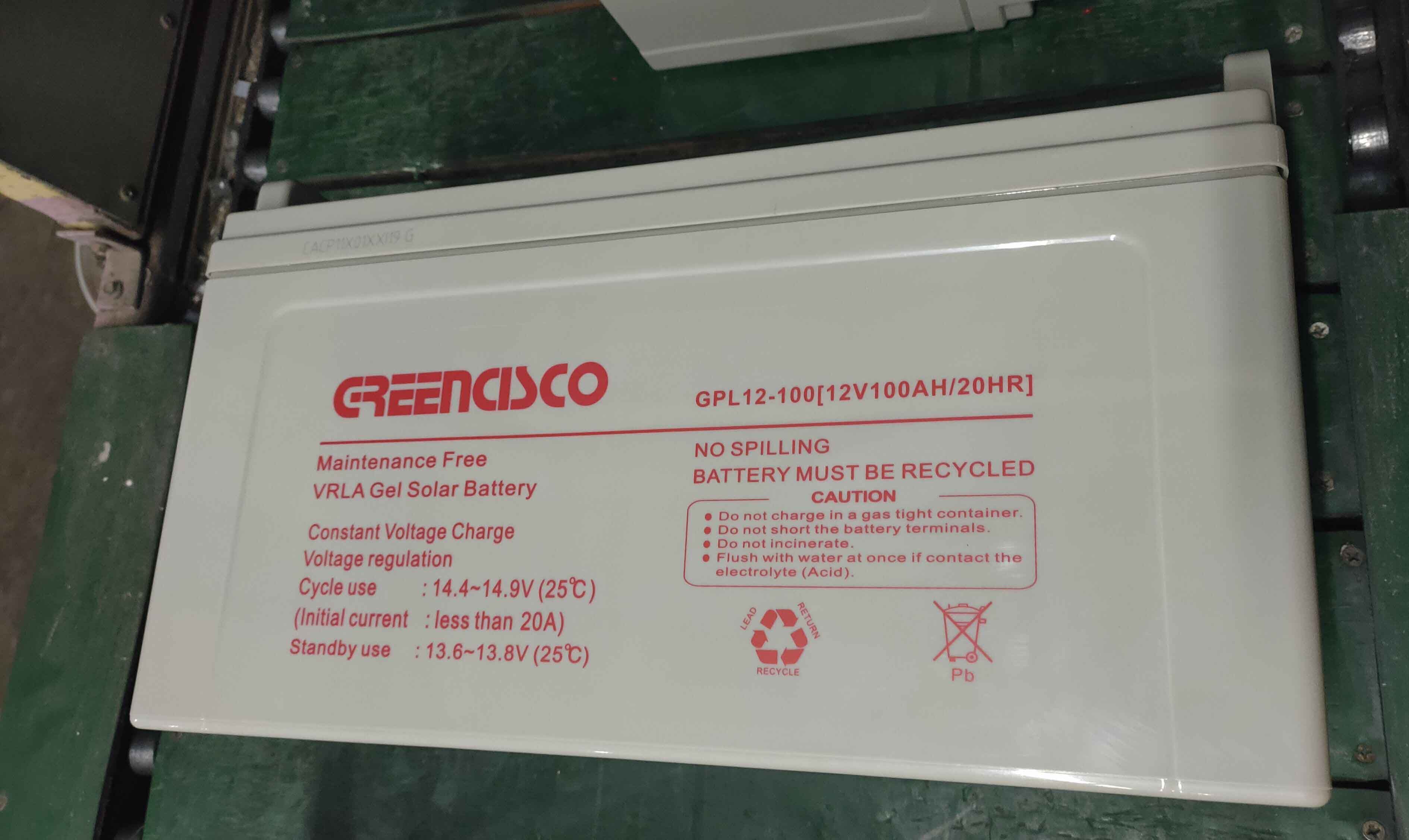 Greencisco Industrial Co., Ltd. - Speicher - GPL12V 100Ah VRLA Gel Battery GPL12-100 - Art. 33837