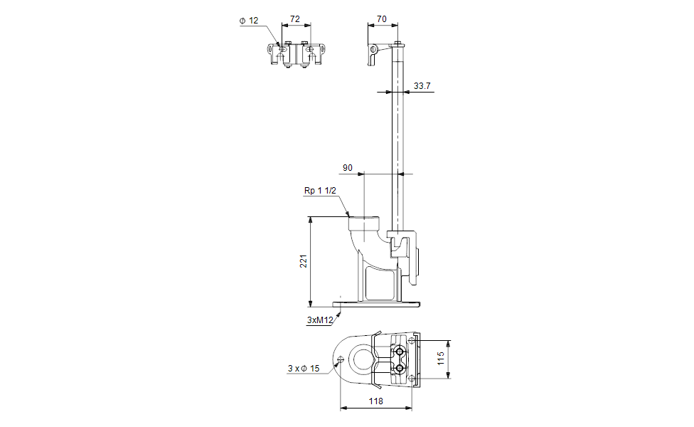 GRUNDFOS Abwasserpumpe Auto coupling set -Art. 96076063