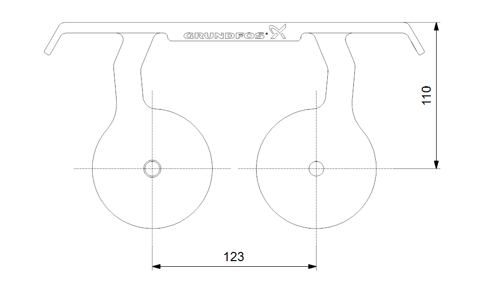 GRUNDFOS Abwasserpumpe Guide rail holder -Art. 96829331