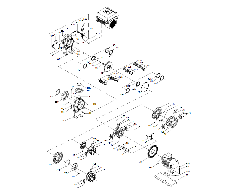 GRUNDFOS BLOCKPUMPEN NBE 32-250/199 ASAF2AESBQQELWB -Art. 99534350