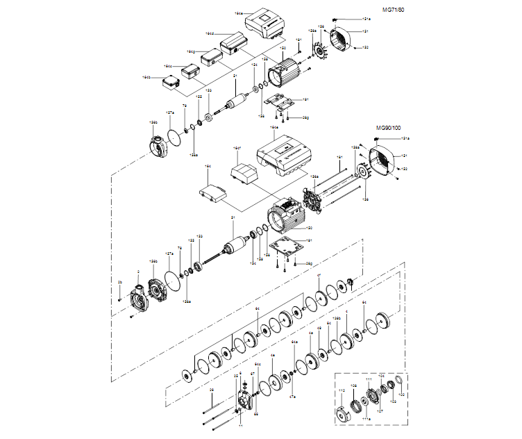 GRUNDFOS BLOCKPUMPE CM 1-2 A-R-A-V-AQQV F-A-A-N -Art. 97516587
