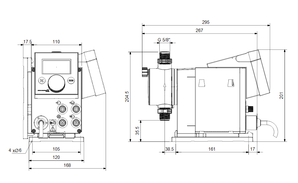 GRUNDFOS Digitale Dosierpumpe DDA 30-4 FC-PP/V/C-F-32U2U2FG -Art. 97722284