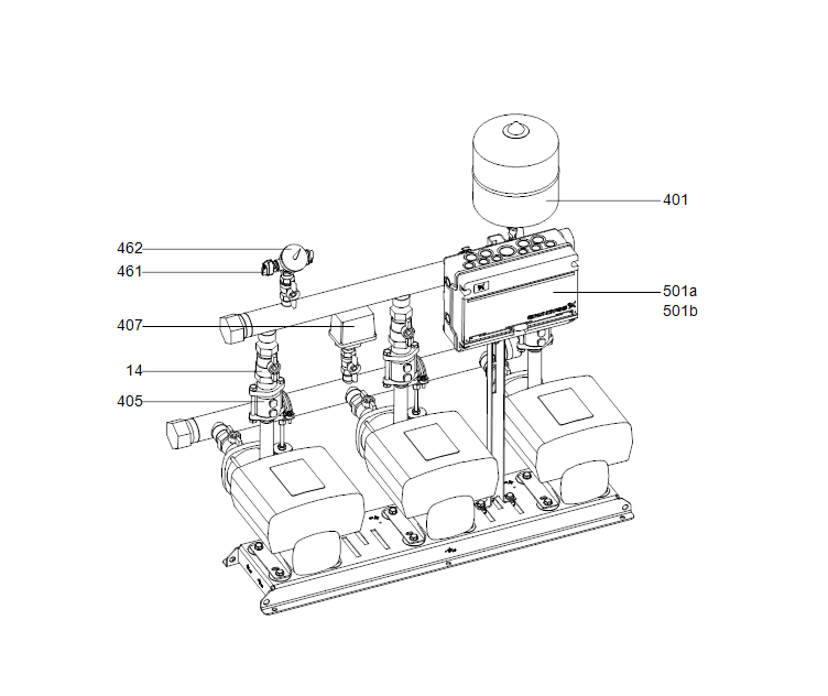 GRUNDFOS Druckerhöhungsanlage HYDRO MULTI-E 3 CME 15-3 Art. 92786050