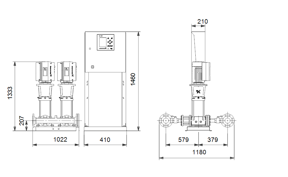 GRUNDFOS Druckerhöhungsanlage Hydro MPC-E 2 CRE 32-4-2 Art. 99166952