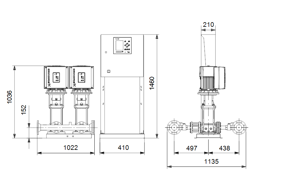 GRUNDFOS Druckerhöhungsanlage Hydro MPC-E 2 CRIE 15-5 Art. 99170068