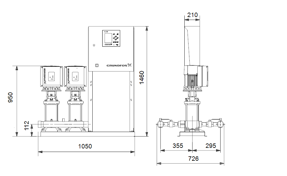 GRUNDFOS Druckerhöhungsanlage Hydro MPC-E 2 CRIE 5-12 Art. 99170113